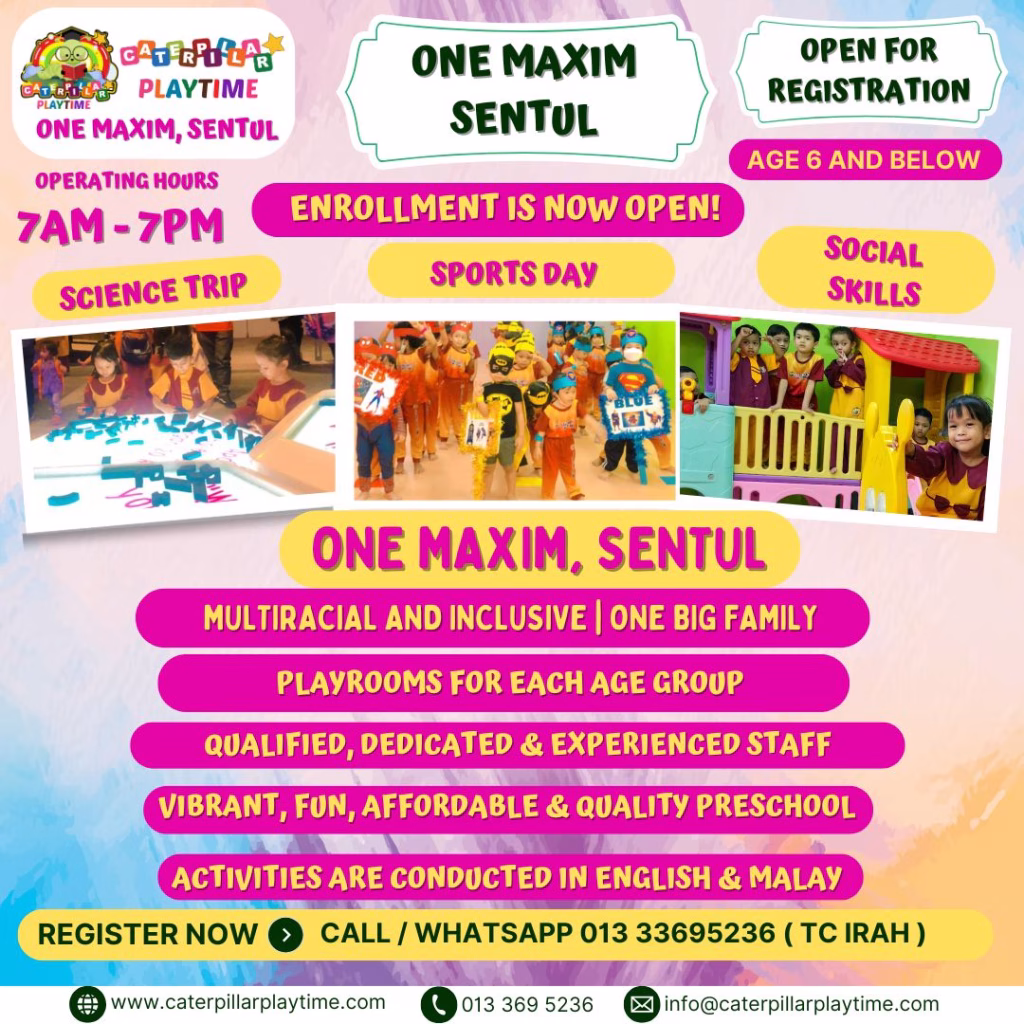 Caterpillar Playtime Preschool One Maxim Tadika